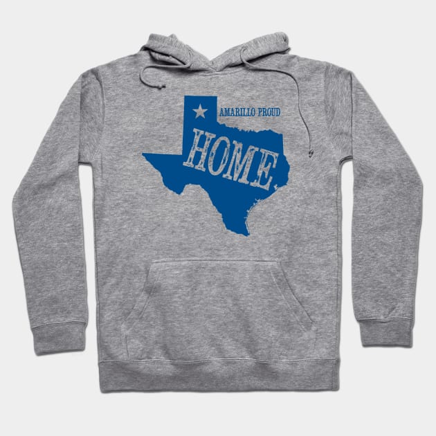 My Home is Amarillo (Blue Ink) Hoodie by AmarilloShirts